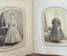 Load image into Gallery viewer, Newton New Jersey Family Album 48 CDV Tintype Photos Civil War Tax Stamps 1860s