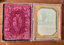 Load image into Gallery viewer, Excellent 1/4 Group Daguerreotype "Meeting at Clark's" w ID'd Kids 1800s Photo