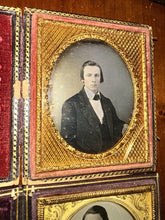 Load image into Gallery viewer, Two Men Daguerreotype & Ambrotype Lot 1850s 1/6 Plate
