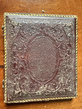 Load image into Gallery viewer, Lamb Sculpture - Memorial Art? 1850s Ambrotype Little Virginia Girl Holds Rose