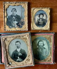 Load image into Gallery viewer, AMBROTYPE PHOTO LOT CALIFORNIA ESTATE CIVIL WAR SOLDIER GOLD MINER 1860s STAMP