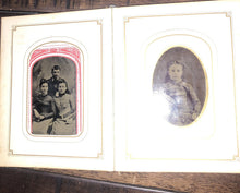 Load image into Gallery viewer, Civil War Era / 1860s Photo Album Curtis Family Illinois Iowa w' Daguerreotype!