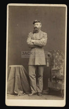 Load image into Gallery viewer, Rare CDV Photo Military Instructor Illinois Industrial College Post Civil War