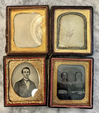 Load image into Gallery viewer, Lot Of 4 Daguerreotypes & Ambrotypes Shew Sealed Note ID’d Women 1850s