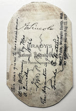 Load image into Gallery viewer, Original CDV Photo of Abraham Lincoln by Brady with Ink Signature & Notarized