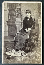 Load image into Gallery viewer, Rare 1870s CDV Photo Sideshow Circus Disabled FOOT WRITER Like Ann E. Leak