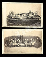 Load image into Gallery viewer, Rare Civil War Era Photos MOSES BROWN QUAKER SCHOOL & CLASS rhode island history