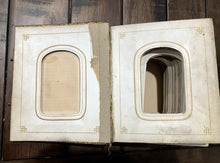 Load image into Gallery viewer, Empty 1860s Leather Photo Album Holds 50 CDVs or Tintype Photos