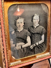 Load image into Gallery viewer, ID'd COLE Sisters Wearing Mourning Bands 1/6 Daguerreotype Photo Pr Fall River