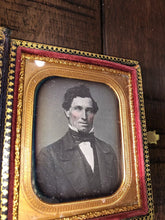 Load image into Gallery viewer, Lot of Two 1/6 Daguerreotype Photo the Same Man / MOP Cases 1850s Antique