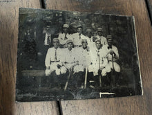 Load image into Gallery viewer, Excellent 19th Century tintype photo baseball team player & manager antique Rare