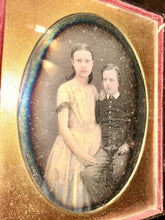 Load image into Gallery viewer, Half Plate Daguerreotype Identified Siblings New York Photographer 1840s