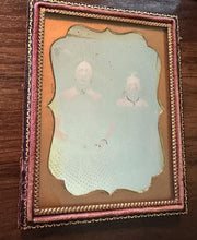 Load image into Gallery viewer, Beautiful 1/4 Daguerreotype ~ Sisters Holding Hands - Matching Dresses Tinted