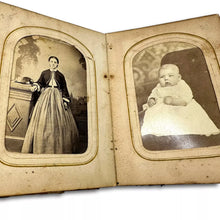 Load image into Gallery viewer, 1860s Photo Album w' Civil War Soldier Tax Stamps ID'd People CDVs