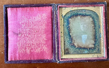 Load image into Gallery viewer, 1840s Daguerreotype Man With Abraham Lincoln Beard & Top Hat Rare Leather Case