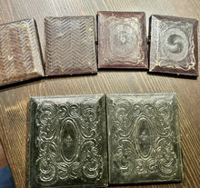 Load image into Gallery viewer, ID'd Boy & Physician Father Wearing Academic Cap Daguerreotype Tintype Lot