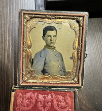 Load image into Gallery viewer, ID'd Tennessee Confederate Boy Civil War Soldier Tinted Ambrotype 1860s Photo