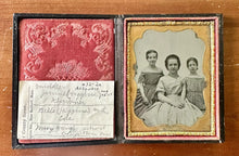 Load image into Gallery viewer, Unusual Large Girl! 1/4 Ambrotype Photo ID'D Bedford Massachusetts Sisters