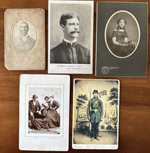 Load image into Gallery viewer, Eclectic lot old cabinet Card Photos 1800s Advertising Navy Soldier Women Black