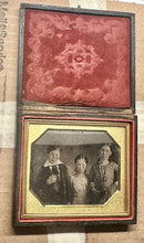 Load image into Gallery viewer, 1/6 1840s Daguerreotype Sad Siblings Group Photo Children Boys & Girl Minnesota