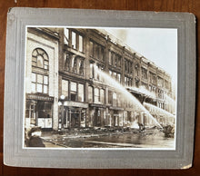 Load image into Gallery viewer, Original Firefighting Photo TAGGART BLOCK Fire Watertown New York 1919 Rare