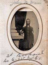 Load image into Gallery viewer, Large Leather Album with Civil War Soldiers ID'd 1860s CDV Tintype Photo