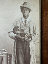 Load image into Gallery viewer, ID'D Banjo Guitar Player Musician INDIANA 1880s Cabinet Card Photo
