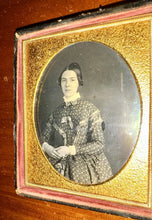 Load image into Gallery viewer, Daguerreotype Very Pretty Woman Strangely Off Centered Portrait 1850s