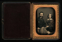 Load image into Gallery viewer, GURNEY 1/4 Daguerreotype ID'd Man & Wife New York City Dated 1858