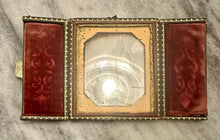 Load image into Gallery viewer, Beautiful Woman in Rare Double Door "LARWILL" Style Case 6th Plate Daguerreotype