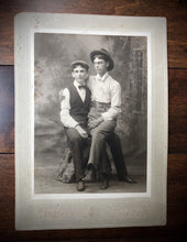 Load image into Gallery viewer, Antique Photo Of ID'd Men Percy Ayres & Ernest Murrie - Virginia 1900s