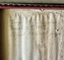 Load image into Gallery viewer, ID'd Baby Dag Dated 1858 Unusual Little Window Mat 1/6 Daguerreotype HEAVY!