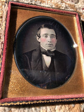Load image into Gallery viewer, Handsome Man, Tinted Cheeks, Full Case, Daguerreotype Photo 1850s Portrait