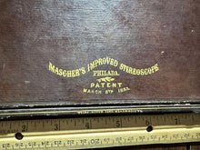 Load image into Gallery viewer, Super Rare Whole Plate COVER, MASCHERS IMPROVED STEREOSCOPE DAGUERREOTYPE Viewer
