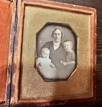 Load image into Gallery viewer, 1840s Florida or Georgia? Daguerreotype Woman & Children Boy Girl Photo 1800s
