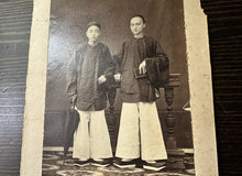 Load image into Gallery viewer, Rare Antique Albumen Chinese Men Long Fingernails 1800s Photo