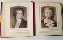 Load image into Gallery viewer, Antique Leather Photo Album with Images of Famous Writers Poets Artists 1800s