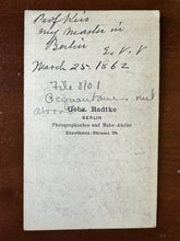 Load image into Gallery viewer, Very Rare Photo of German Sculptor AUGUST KISS 1860s CDV Artist