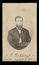 Load image into Gallery viewer, Sea Captain Stephen R Babbidge Spain Maine Oregon Signed 1860s CDV Photo