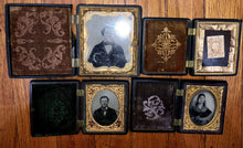 Load image into Gallery viewer, Union Case Ambrotype & Tintype Photo Lot 1850s 1860s Civil War Tax Stamp
