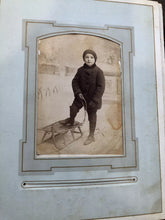 Load image into Gallery viewer, Large Antique "Fern" Album + 65 Photographs 1800s Victorian CDV Tintype Cabinet