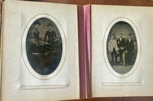 Load image into Gallery viewer, Leather Album 48 Antique Tintype Photo 1860s 1870 1880 1890s Victorian Men Women