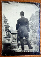 Load image into Gallery viewer, Man Turned Away From To Camera NEW YEAR 1883 UNUSUAL Tintype Photo 1/6