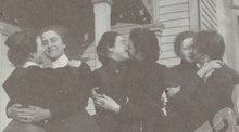 Load image into Gallery viewer, Group of Women Girlfriends KISSING BEE NOT HUSKING BEE- Circa 1900 Photo