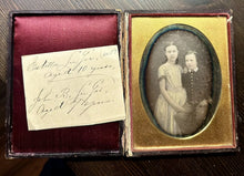 Load image into Gallery viewer, Half Plate Daguerreotype Identified Siblings New York Photographer 1840s