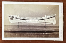 Load image into Gallery viewer, Rare 1860s CDV Photo of a LIFEBOAT England Original Boat / Ship / Lifeguard