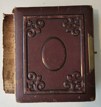 Load image into Gallery viewer, Antique Leather Photo Album with Images of Famous Writers Poets Artists 1800s