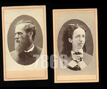 Load image into Gallery viewer, RARE CDV Photo SET Husband Wife Photographer Team Mr Mrs Cornell Waterloo NY