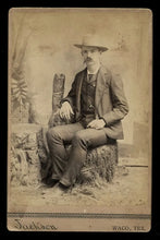 Load image into Gallery viewer, ID'd Waco Man by Texas Photographer Jackson 1880s Cabinet Card Photo