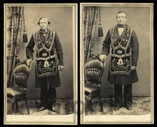 Load image into Gallery viewer, 1860s Odd Fellows IOOF CDV Photo California Civil War Tax Stamp Rare Lot Masons